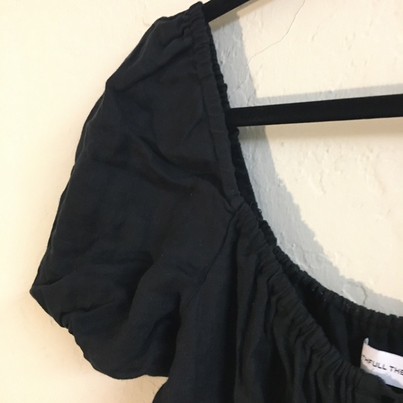 Faithful The Brand 100% Linen Midi Dress 4 Black Spring Festival Party B… - Picture 4 of 11